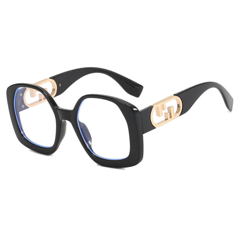 Women oversized sunglasses with extravagant geometric frame and elegant accents Stornfield
