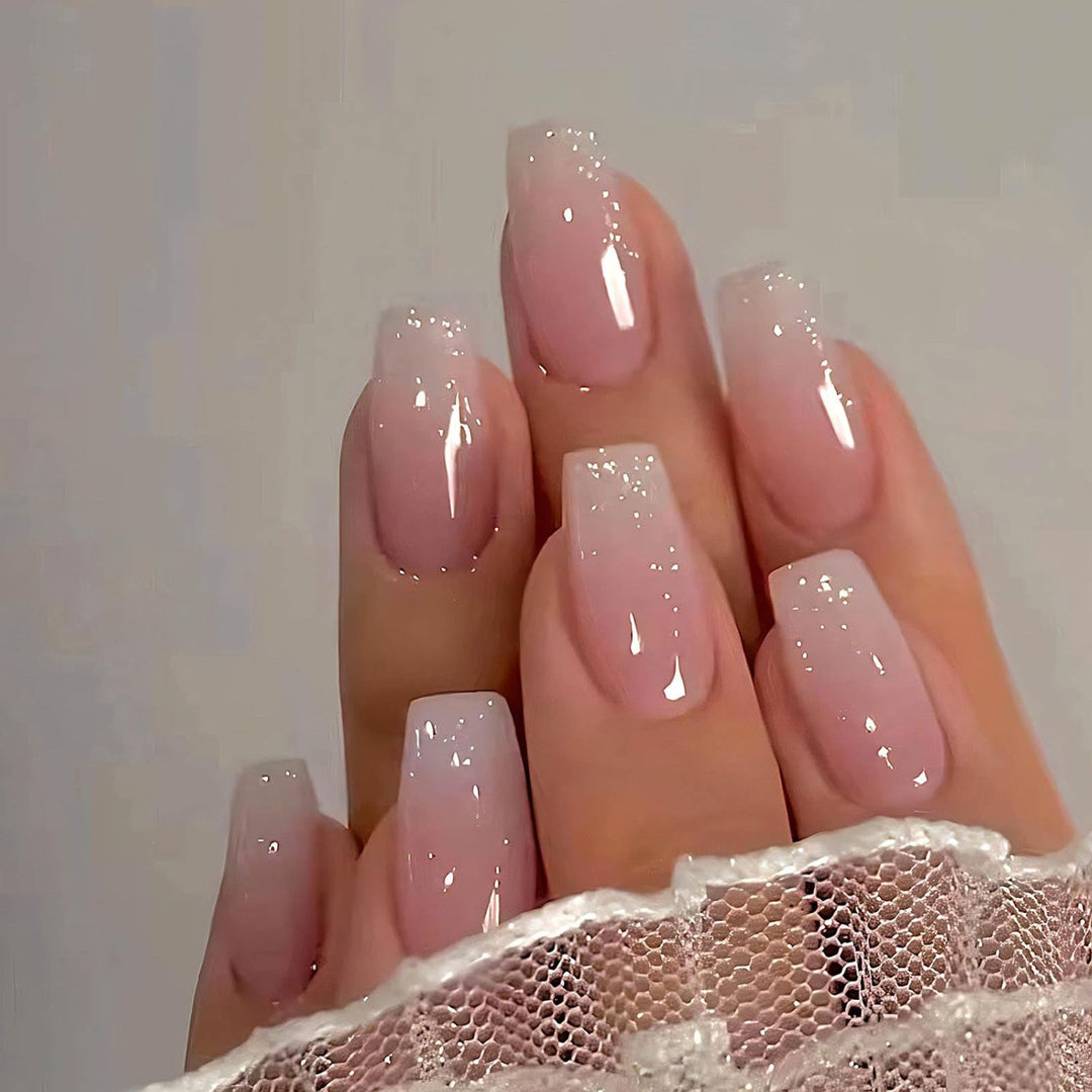 Glossy Gradient Tip Press-On Nails Stornfield
