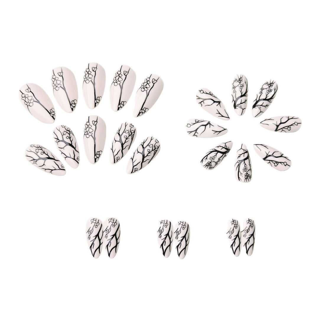 Artificial nails with elegant floral design Stornfield