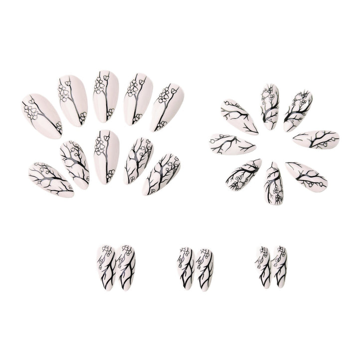 Artificial nails with elegant floral design Stornfield