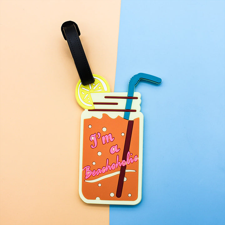 Unisex Luggage Tag in Chocolate Design Bowlift