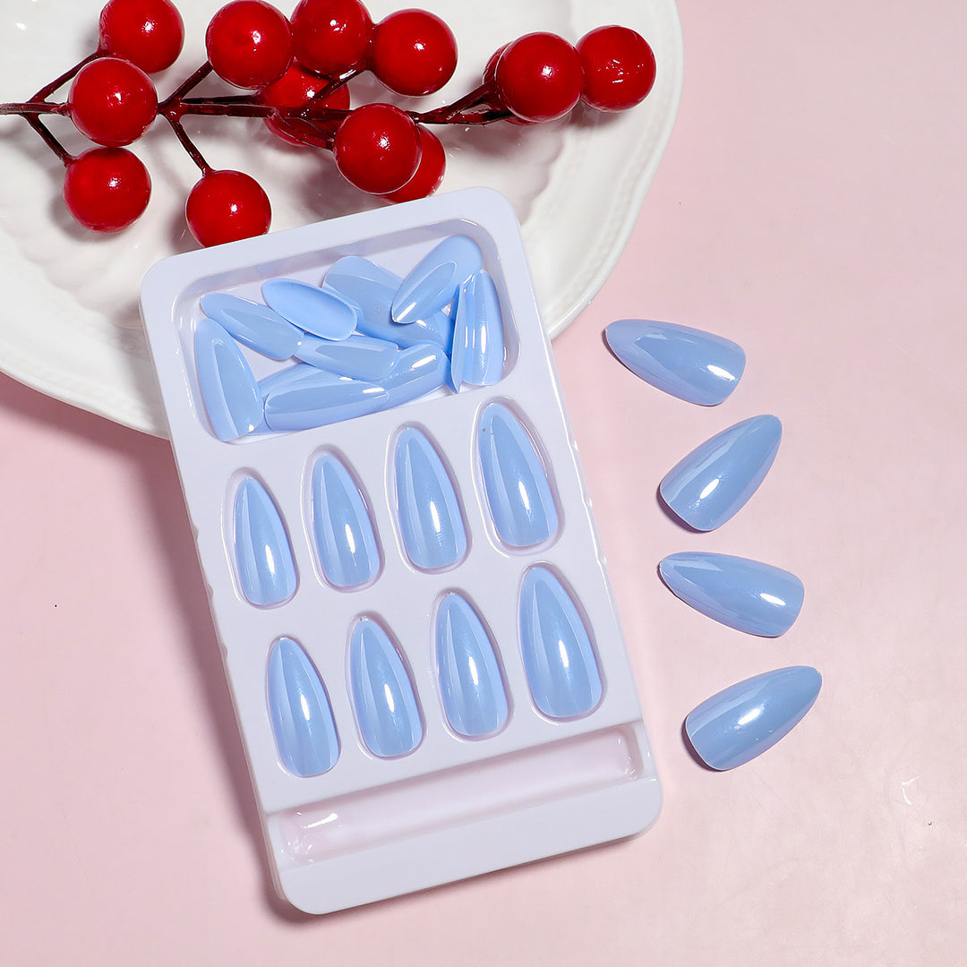 DIY Natural Finish Almond-Shaped Press-On Nails Stornfield