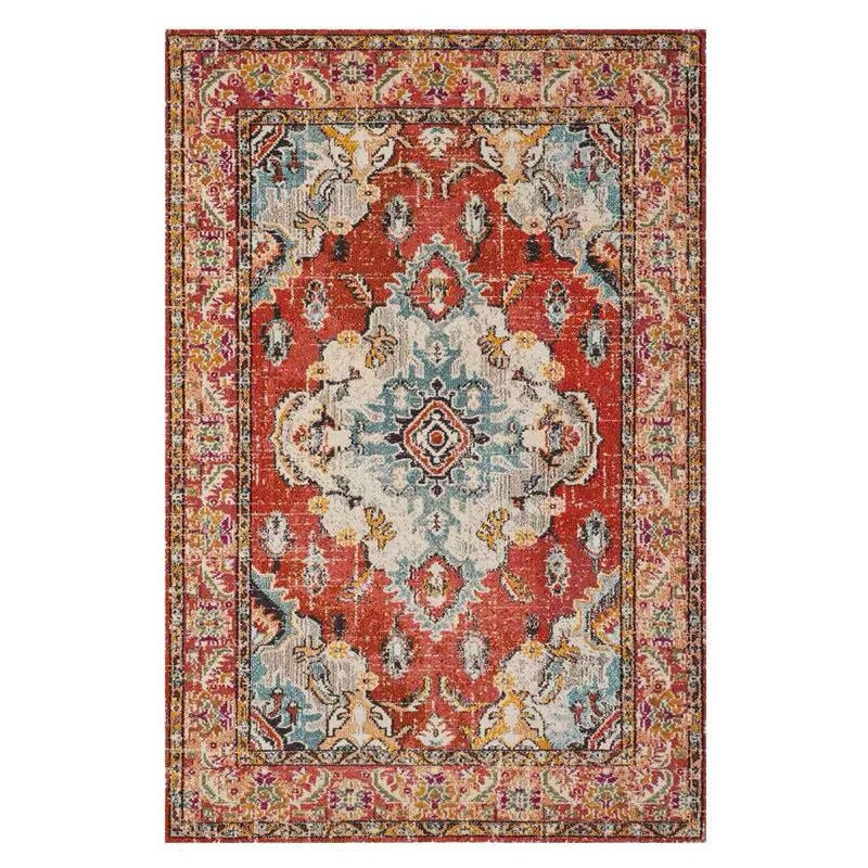 Vintage-Inspired Floral Print Area Rug