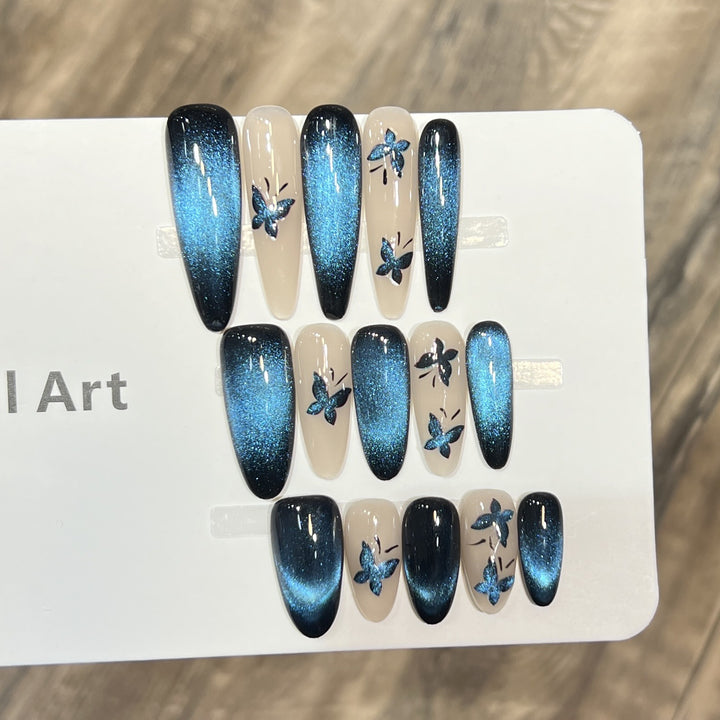 Artistic Butterfly-Accent Press-On Nail Set Stornfield