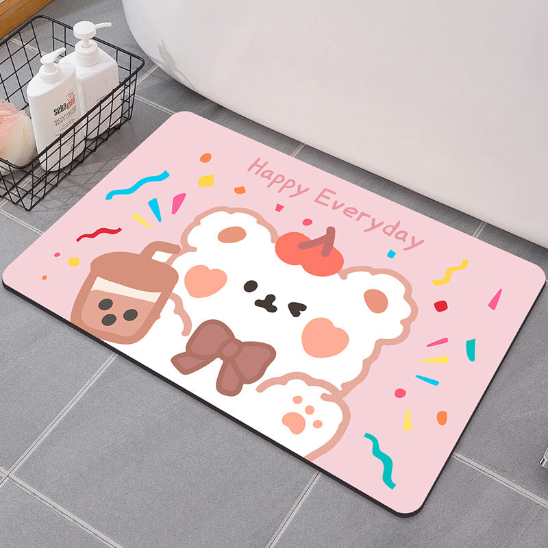 Cute Cartoon Cat Bath Mat