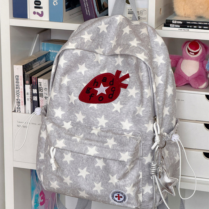 Patterned Casual Backpack with Embroidered Detail Stornfield