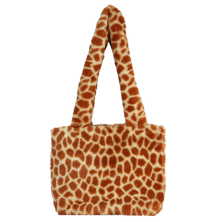 Plush Leopard Print Handbag