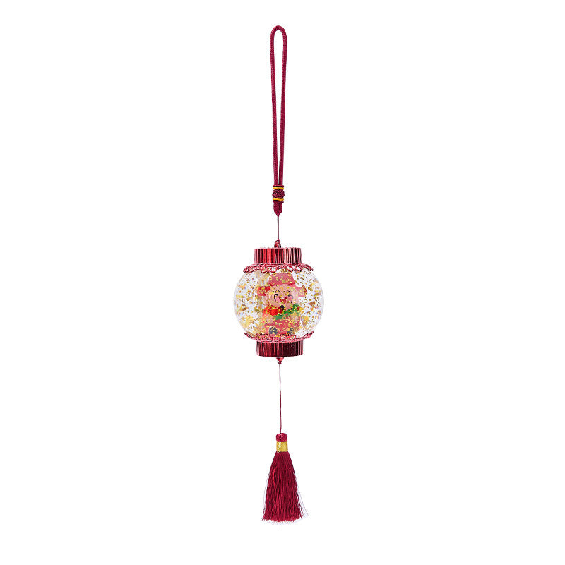 Nostalgic Christmas lantern with festive Santa Stornfield