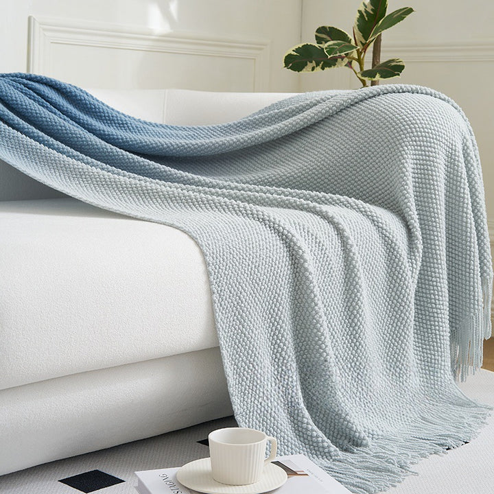 Gradient Knit Throw Blanket