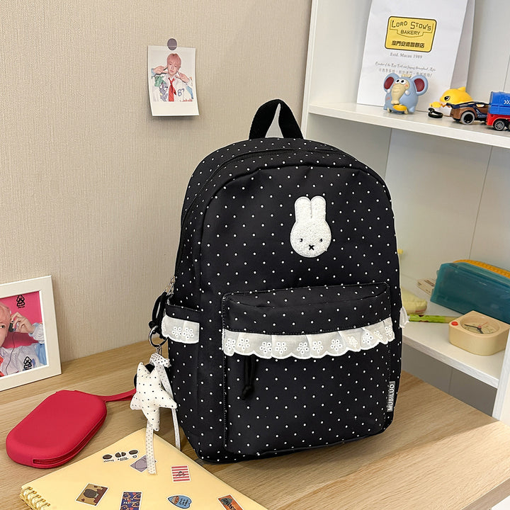 Playful Bunny-Ear Printed Backpack Stornfield