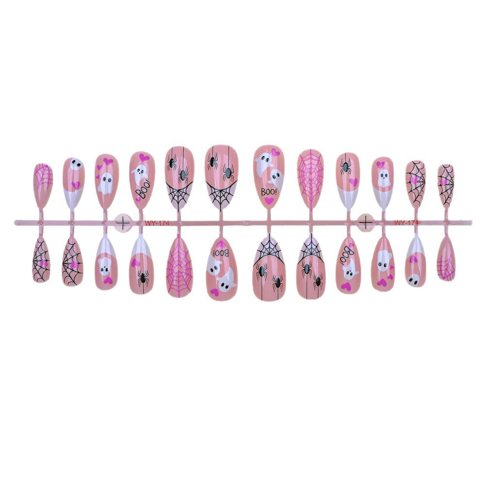 Halloween-Themed Press-On Nail Art Set Stornfield