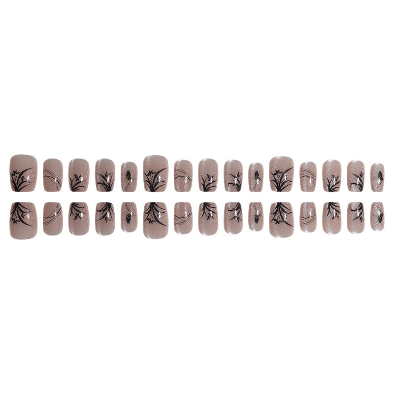 Elegant Nature-Inspired Press-On Nail Art Stornfield
