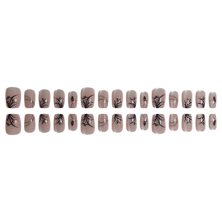 Elegant Nature-Inspired Press-On Nail Art Stornfield