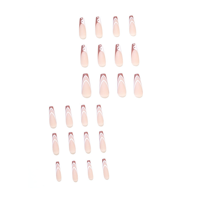 Elegant Nail Extensions with Artistic Wave Design Stornfield