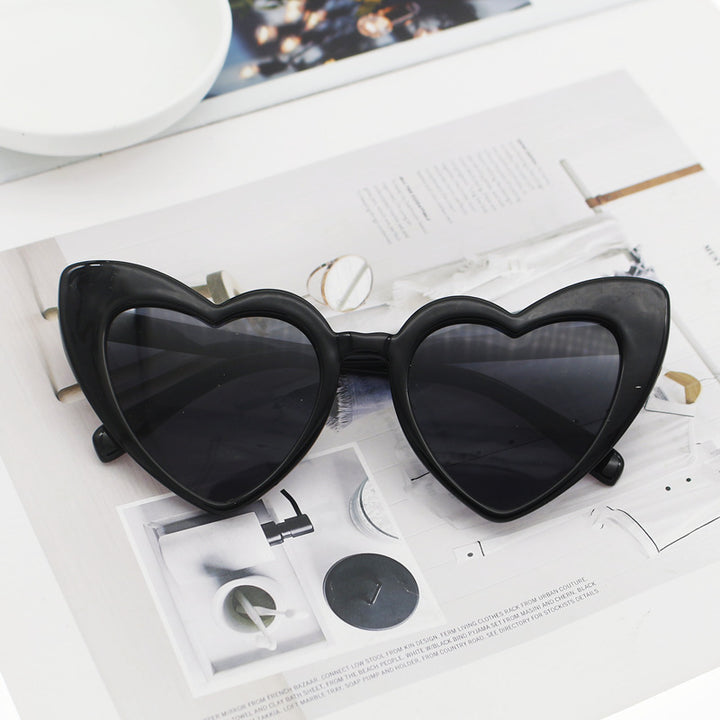 Women's Heart-Shaped Sunglasses with Glittering Frame Stornfield