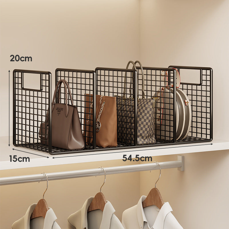 Adjustable Wire Mesh Shelf Divider and Handbag Organizer