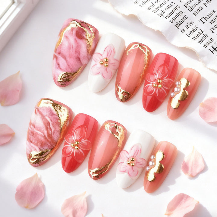 Artful nail tips with a floral touch Stornfield