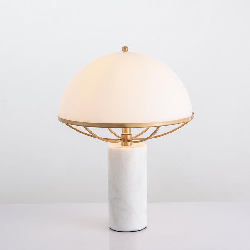 Artistic Marble and Metal Table Lamp