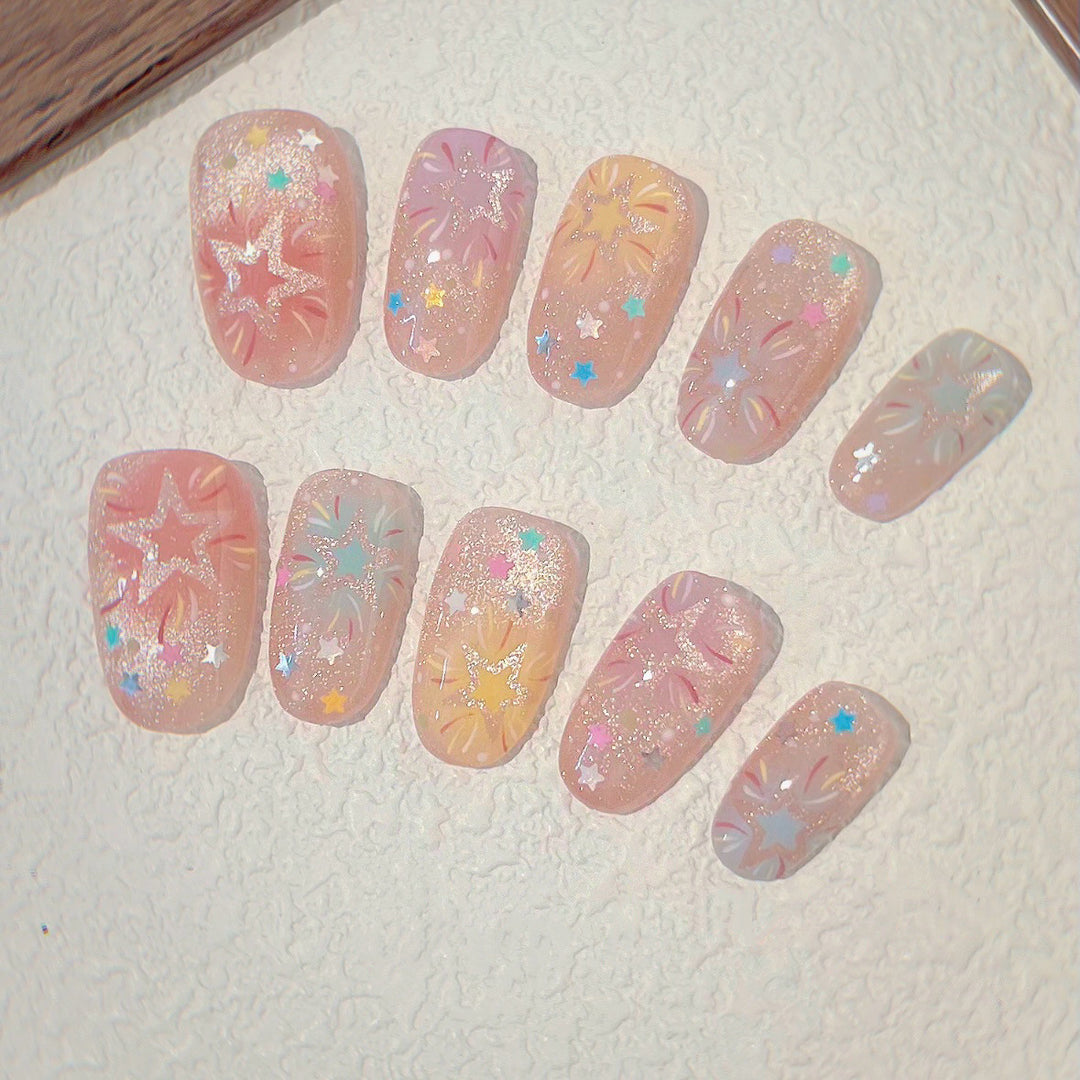 Starry Cosmic Nail Art Press-On Set