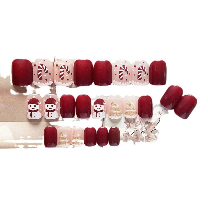 Festive-Themed Press-On Nail Art Set Stornfield