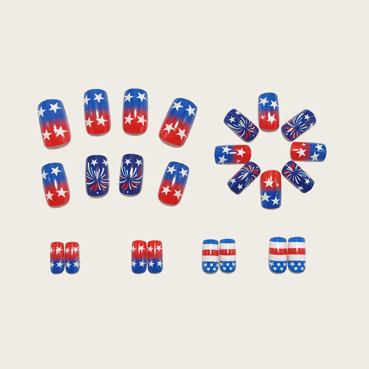 Artificial Nails in the Patriotic Design Stornfield