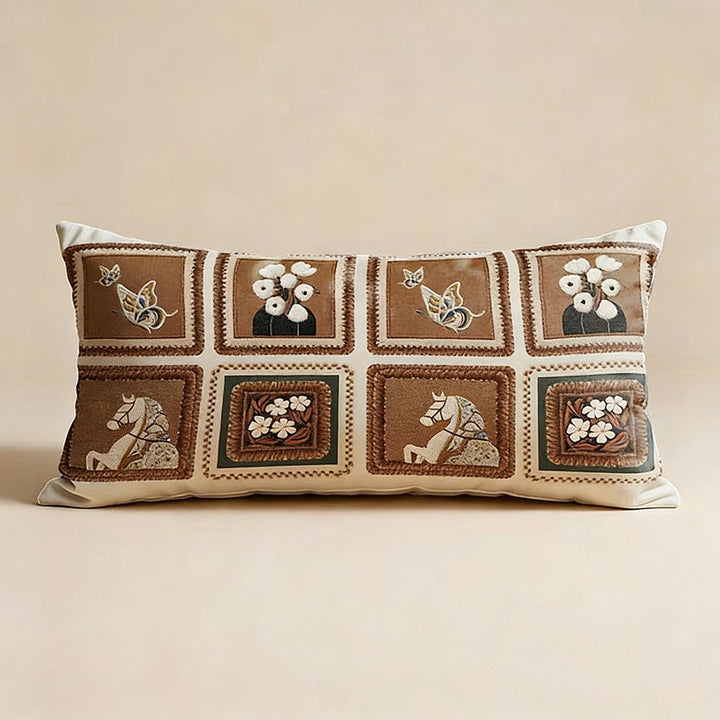 Decorative Embroidered Long Cushion