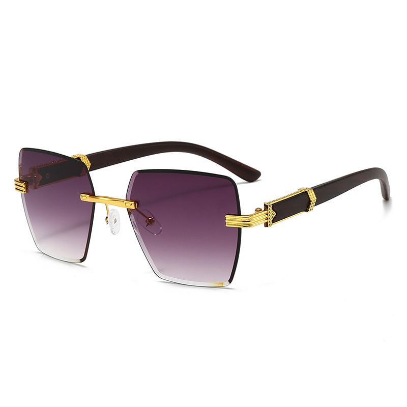 Women's extravagant square sunglasses with golden accents Stornfield