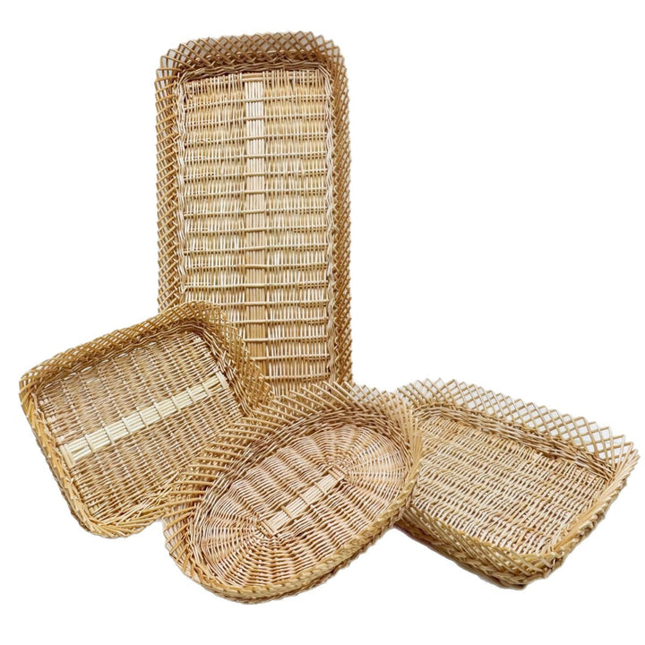 Women's rectangular basket made of woven natural material Stornfield