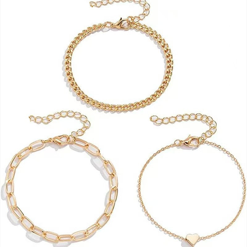 Elegant Silver Chain Bracelet Set Stornfield