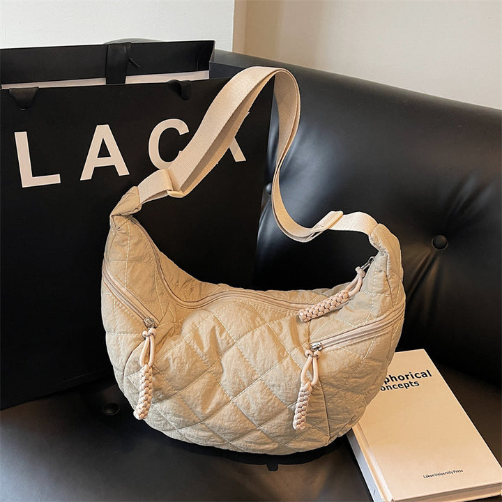 Quilted Soft Fabric Hobo Handbag Stornfield