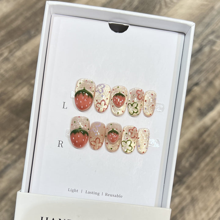 Decorative Floral Stiletto Press-On Nail Set Stornfield