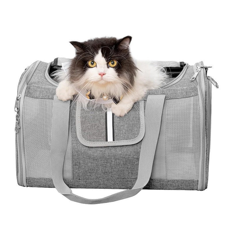 Pet carrier bag with breathable mesh inserts Stornfield