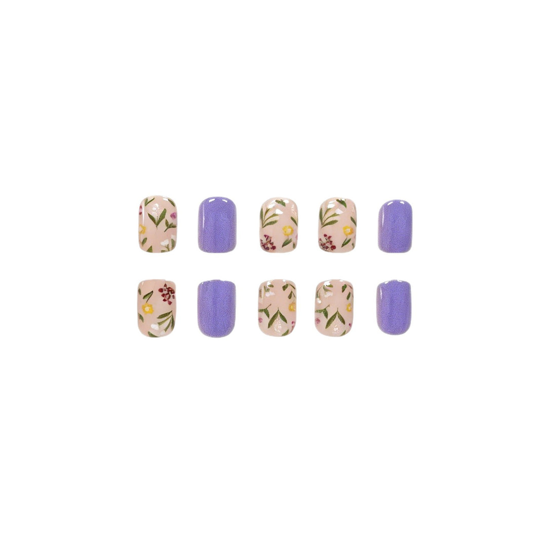 Floral Art Acrylic Nail Design Stornfield