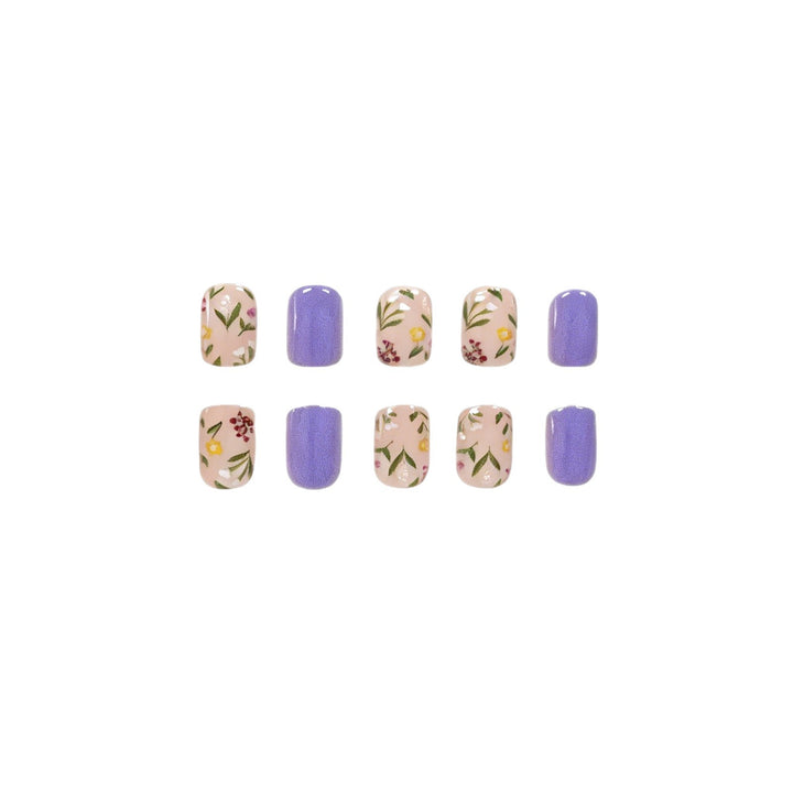 Floral Art Acrylic Nail Design Stornfield