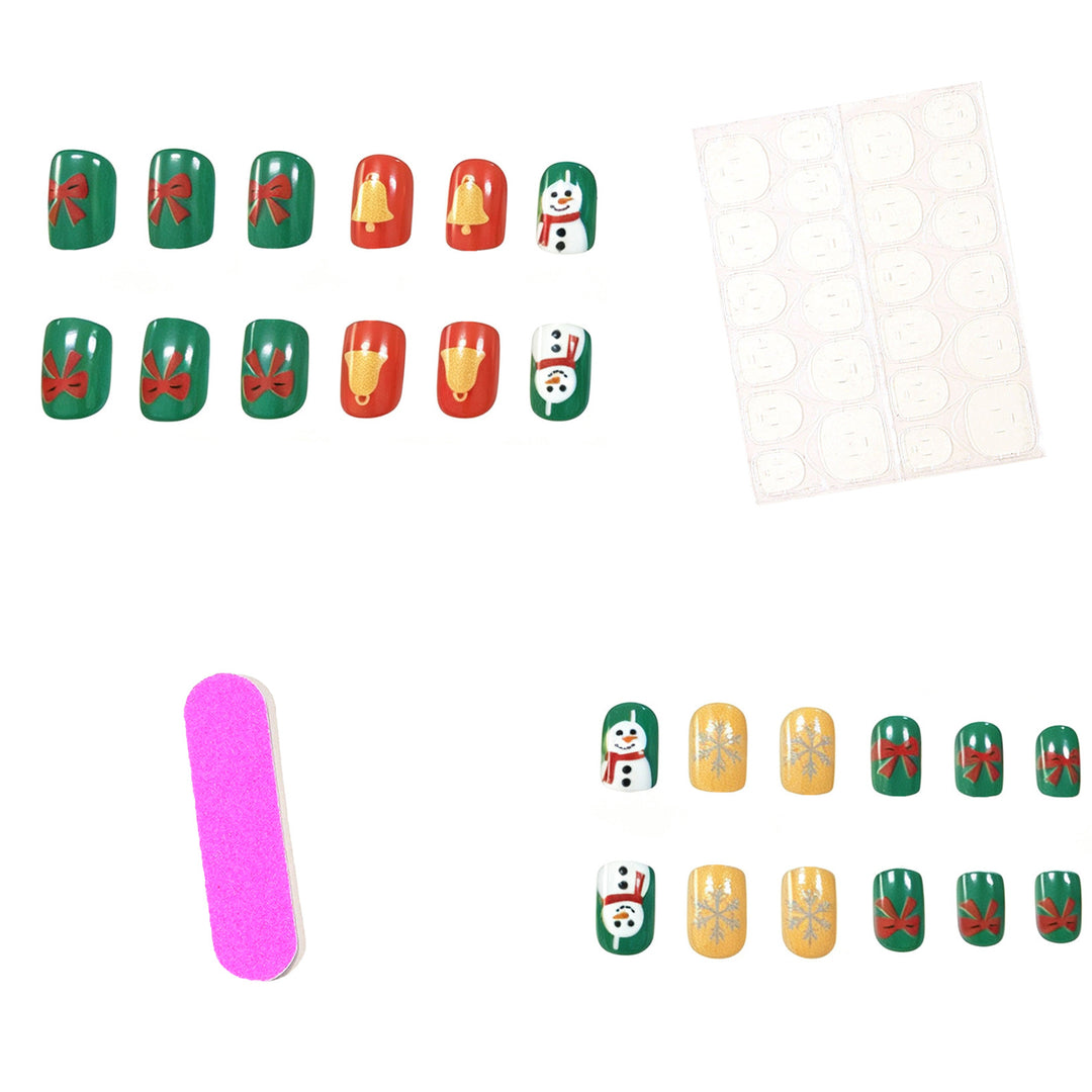 Festive Holiday Themed Acrylic Nail Art Stornfield