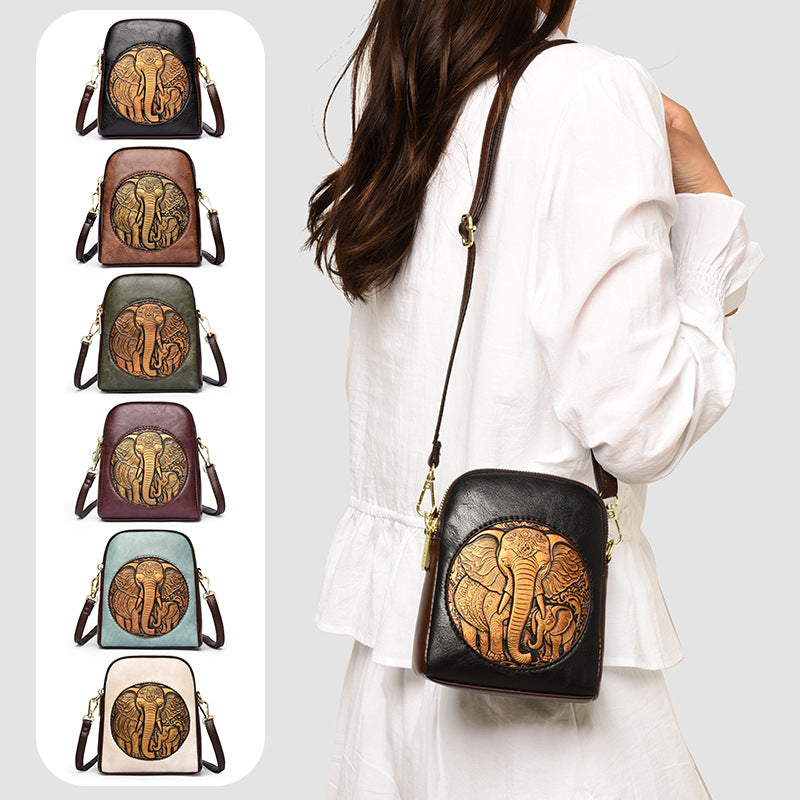 Artisan Embossed Crossbody Bag
