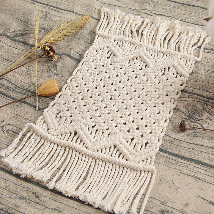Bohemian Woven Macrame Table Runner Stornfield