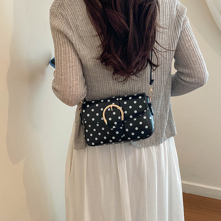 Polka Dot Patterned Crossbody Handbag