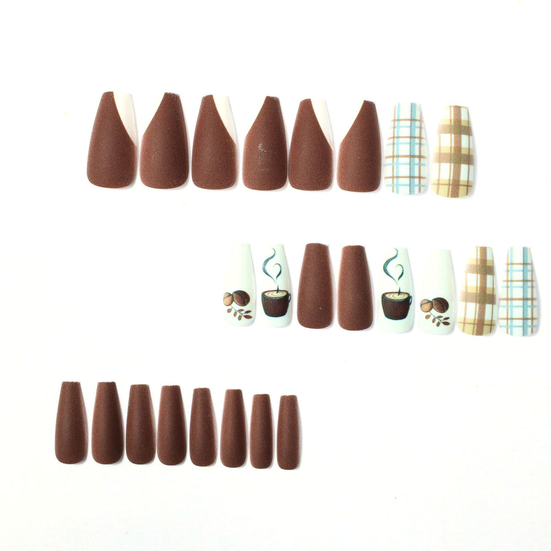 Creative Coffee-Themed Nail Art Set Stornfield