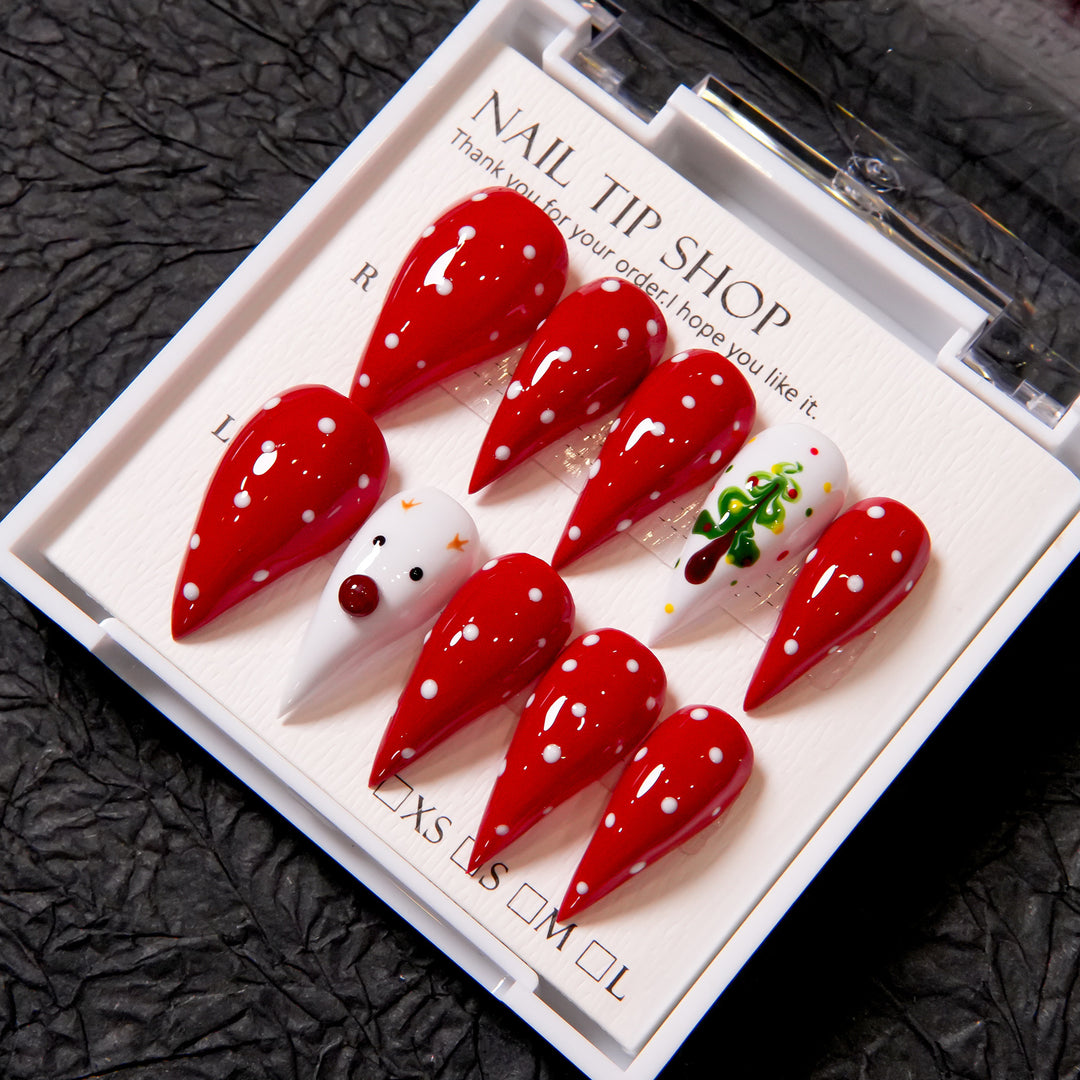 Festive Stiletto Press-On Nail Set
