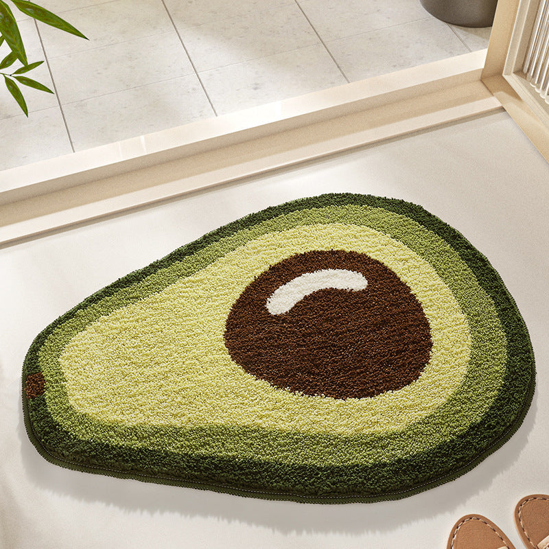 Avocado Shape Plush Bath Mat