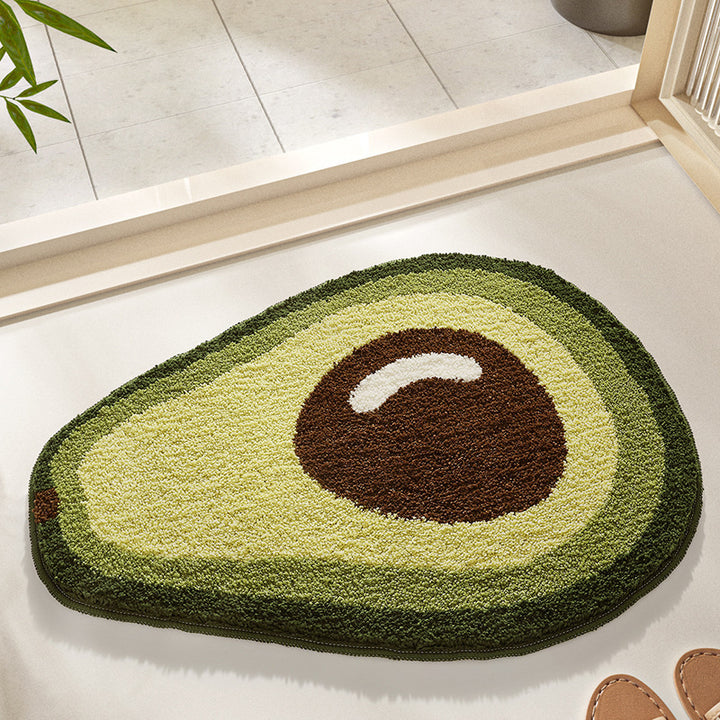 Avocado Shape Plush Bath Mat