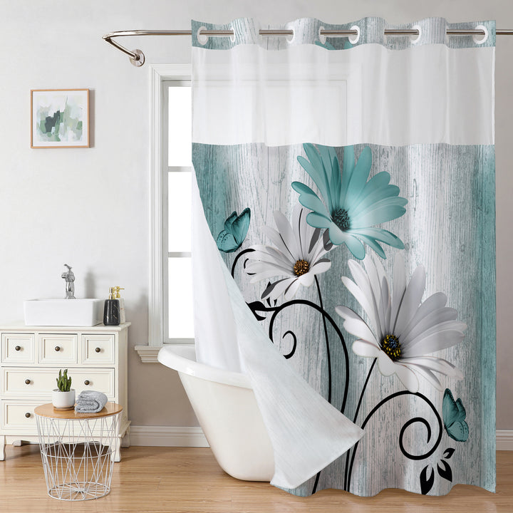 Floral Print Shower Curtain Stornfield