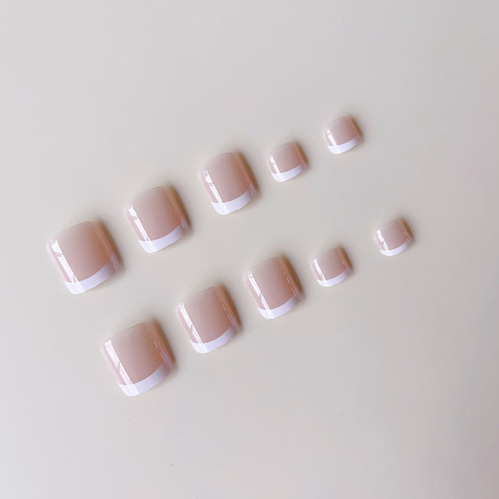 Nail care set with elegant French tips and shine Stornfield
