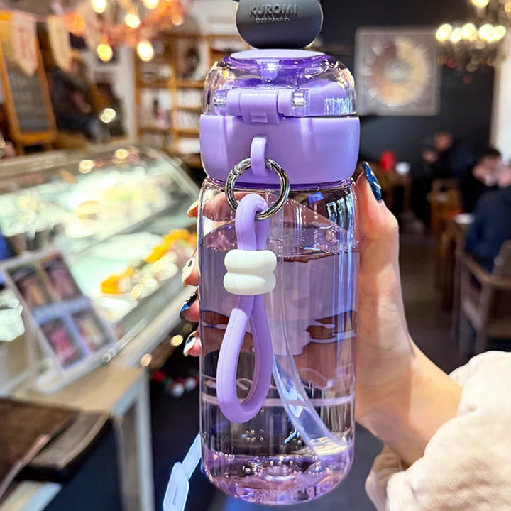 Women's water bottle with interactive lid and cute character design Stornfield