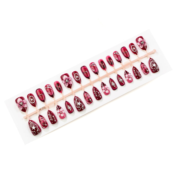 Artistic Embellished Press-On Nail Art Set Stornfield
