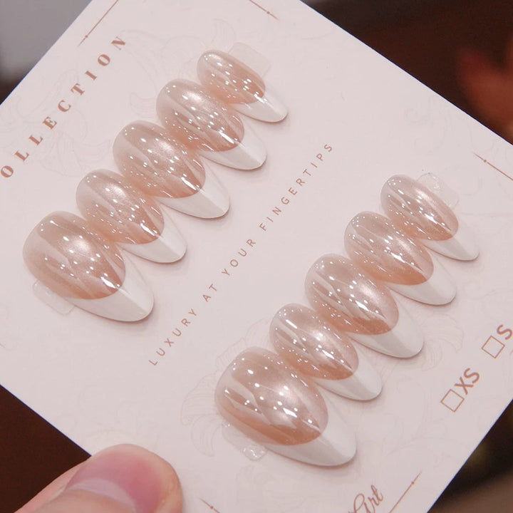 Premium Glossy Almond Press-On Nail Tips