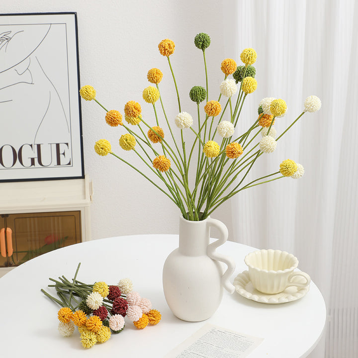 Artificial flower stem with detailed blooms