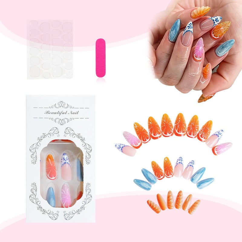 Nail Art Set with Fruity Motifs and Colorful Designs Stornfield