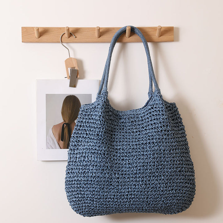 Handmade wicker tote bag with sturdy handles Stornfield